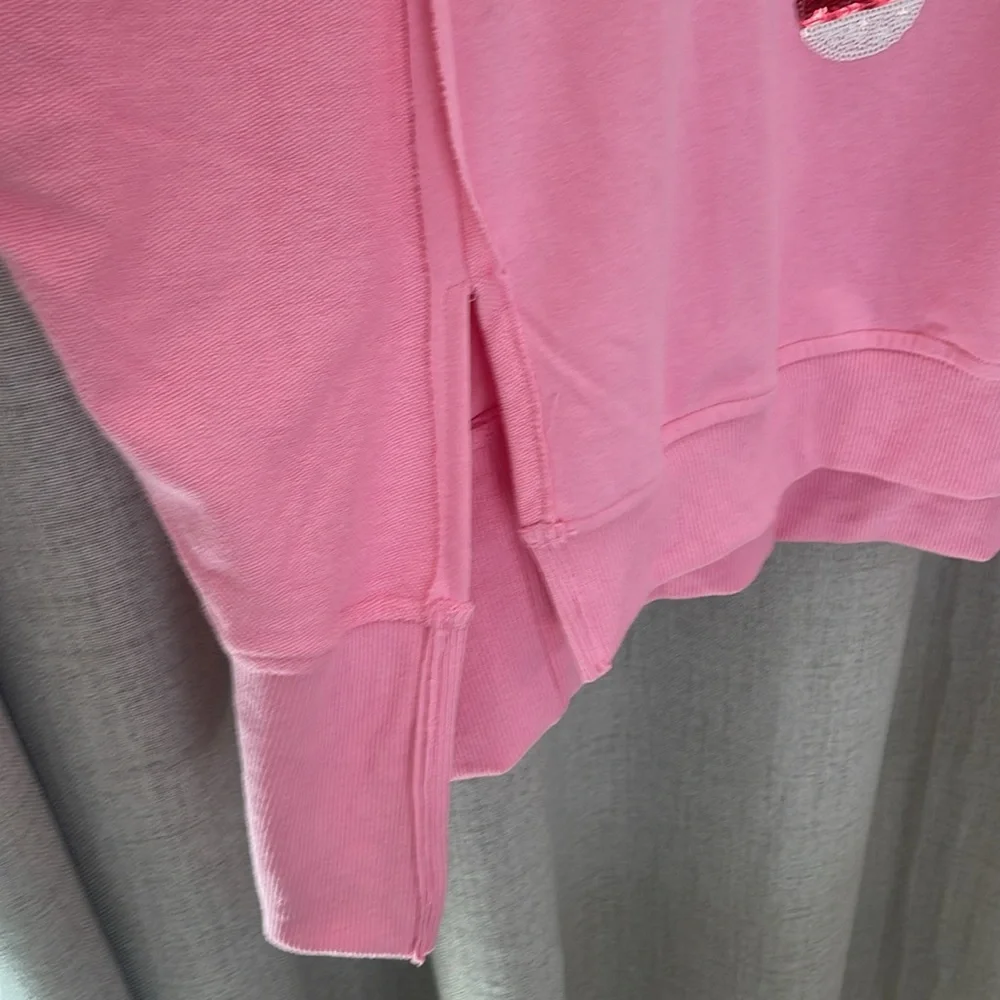 Fantastic Fawn Pink Candy Cane Sequin Sweatshirt. M NWOT - Picture 8 of 8
